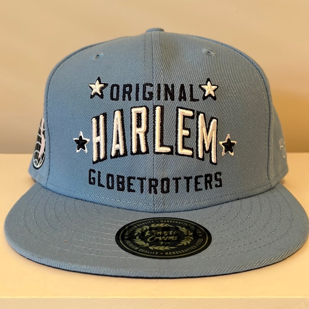 Rings & Crowns -Harlem Globetrotters Rings & Crwns Fitted Hat - Light Blue